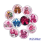 20MM 10pcs/lot Sports boxing Pink Print glass snap button charms