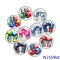 20MM 10pcs/lot  Sports boxing Print glass snap button charms