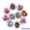20MM 10pcs/lot  Sports teams football Print glass snap button charms