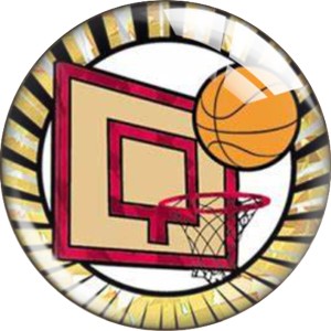 20MM 10pcs/lot  Sports baseball balls  Print glass snap button charms