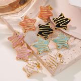 Titanium steel irregular drip earrings star earrings stainless steel earrings