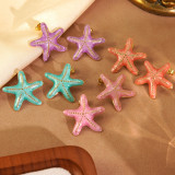 Starfish stainless steel earrings, colorful oil dripping earrings, non fading earrings