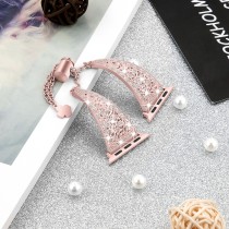 Suitable for Apple iWatch watch strap with rhinestone alloy metal strap