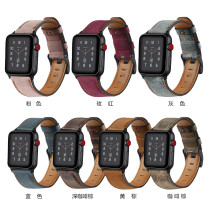 Suitable for Applewatch with iwatch Ultra 3 head layer cowhide leather strap, retro style