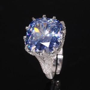 Huabi Jewelry Copper Bottom Gold Plated Simulated Red Corundum Fashion Ring for Women Wholesale 16 * 16