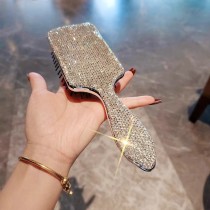 Fashionable rhinestone airbag comb large board comb for women