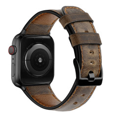 Suitable for Applewatch with iwatch Ultra 3 head layer cowhide leather strap, retro style
