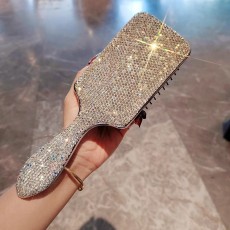 Fashionable rhinestone airbag comb large board comb for women