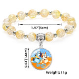 Bruy Blue Dog Bead Elastic Rope Hand String for Children and Girls