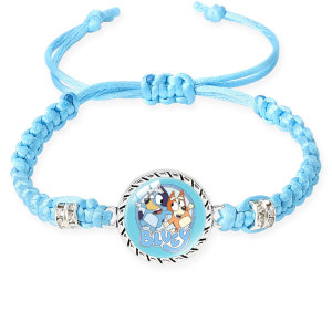 New Bluey Family Blue Dog Handcrafted Knotted Adjustable Bracelet children