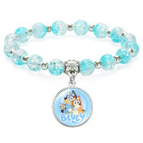 Bruy Blue Dog Bead Elastic Rope Hand String for Children and Girls