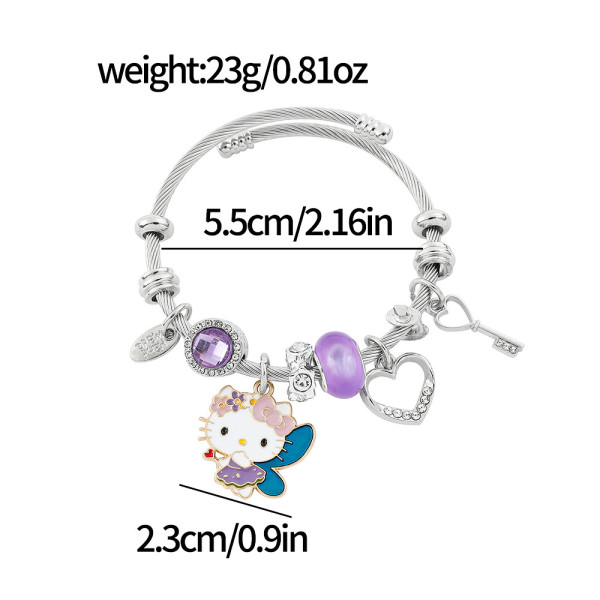 Cartoon Anime Kitty Cat Bead DIY Bracelet Bracelet