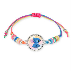 Children's new cartoon Stitch hand rope woven bead bracelet