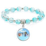 Bruy Blue Dog Bead Elastic Rope Hand String for Children and Girls