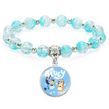 Bruy Blue Dog Bead Elastic Rope Hand String for Children and Girls