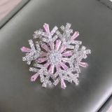 Time flies, brooch, snowflake brooch, chest flower, suit accessory