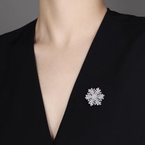 Time flies, brooch, snowflake brooch, chest flower, suit accessory