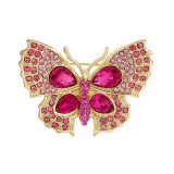 Crystal butterfly brooch, environmentally friendly chest flower brooch, women's clothing accessories