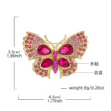 Crystal butterfly brooch, environmentally friendly chest flower brooch, women's clothing accessories