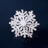 Time flies, brooch, snowflake brooch, chest flower, suit accessory