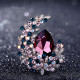 Crystal Moon brooch women's sweater autumn and winter accessories brooch chest flower
