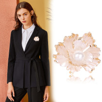 Anti exposure pearl peony flower brooch pin chest flower brooch cheongsam women's accessory pin
