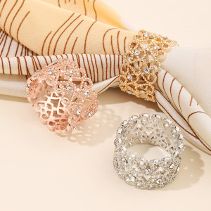 Versatile ring, scarf, buckle, exquisite hollow out, multifunctional accessory matching