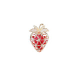Anti glare brooch, women's sweet strawberry brooch, gift pin, suit accessory