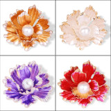 Anti exposure pearl peony flower brooch pin chest flower brooch cheongsam women's accessory pin
