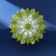 Green crystal sunflower brooch exquisite fashion suit dress accessories chest flower brooch