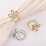 Diamond flower brooch, scarf buckle, hem, knot