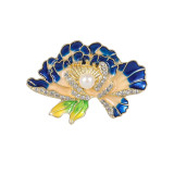 Peony flower brooch, women's chest flower brooch, enamel suit accessory brooch, coat decoration