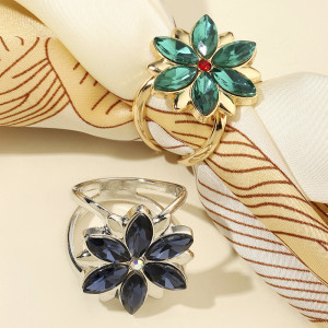 New Six Leaf Flower Scarf Buckle Coat Belt Decorative Scarf Fixed Buckle