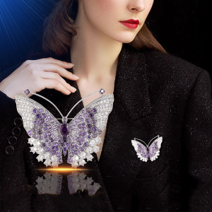 Butterfly brooch, chest flower, dress design, brooch, clothing accessories