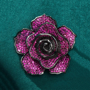 Rose brooch, chest flower, small fragrance style brooch, suit, cheongsam accessory