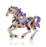 Year of the Horse Chinese Zodiac Brooch Cute and Fun Horse Chest Flower Chinese Style Creative Collar Pin Accessories