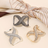 Butterfly knot buckle multifunctional scarf buckle square scarf buckle ring decoration full diamond scarf buckle