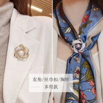 Flower brooch, scarf buckle, clothes hem, scarf dual-use brooch, chest flower brooch accessory