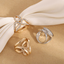 Three ring scarf buckle versatile scarf shawl buckle decoration