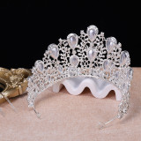 Big rhinestone crown, bride's wedding master, wedding headdress, princess, queen hair accessory