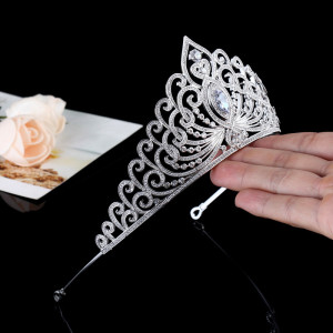 Wedding accessories, bride's wedding zircon luxurious crown, grand crown