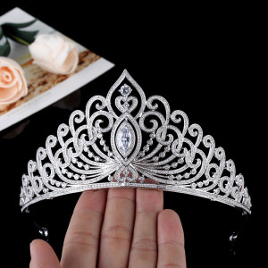 Wedding accessories, bride's wedding zircon luxurious crown, grand crown