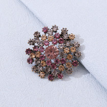 Colorful diamond dandelion design dress brooch badge brooch chest flower