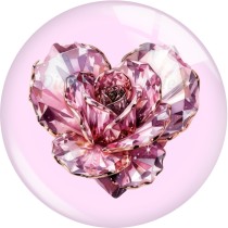 20MM 10pcs/lot  Heart LOVE pink Print glass snap button charms