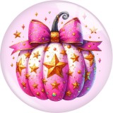 20MM 10pcs/lot  Pumpkin Thanksgiving Print glass snap button charms