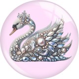 20MM 10pcs/lot  Heart LOVE pink Print glass snap button charms