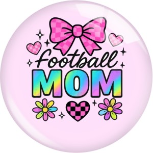 20MM 10pcs/lot  girl MOM  beach Print glass snap button charms