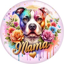 20MM 10pcs/lot  mama NANA MIMI MOM Print glass snap button charms