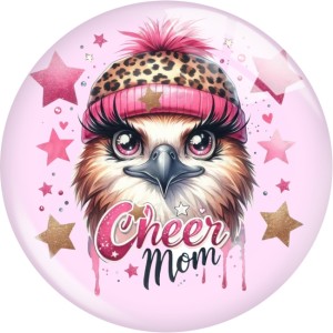 20MM 10pcs/lot  Animal Eagle panda cartoon Print glass snap button charms
