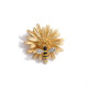 Three dimensional flower brooch, sunflower, peony, pearl breast flower, cat set diamond alloy brooch